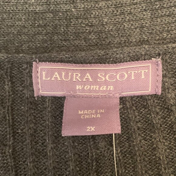 Laura Scott Woman Open Cardigan Sweater (NWT) SZ 2X - Picture 4 of 11